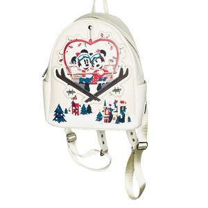 Disney Parks Exclusive Winter Ski Lift Loungefly Holiday Christmas Backpack